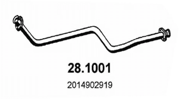 Tuyau d'échappement ASSO 28.1001
