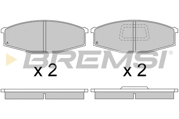 Kit de plaquettes de frein, frein à disque BREMSI BP2235
