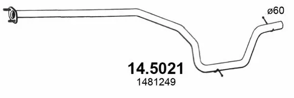 Tuyau d'échappement ASSO 14.5021