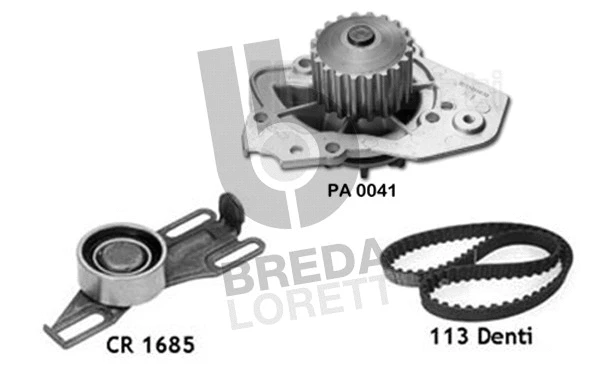 Pompe à eau + kit de courroie crantée BREDA LORETT KPA0113B