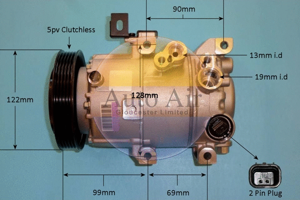 Compresseur, climatisation AUTO AIR GLOUCESTER 14-0354