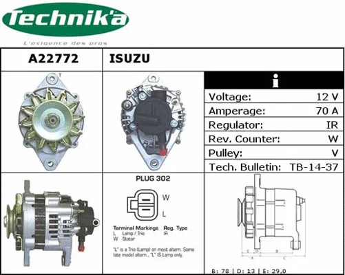 Alternateur Technika A22772