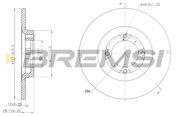 Disque de frein BREMSI CD6533S
