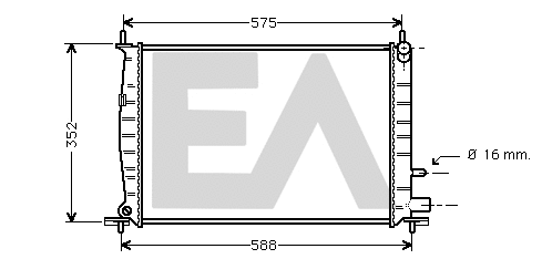 Radiateur, refroidissement du moteur EACLIMA 31R22062