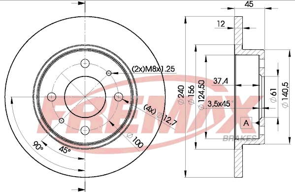 Disque de frein FREMAX BD-8120
