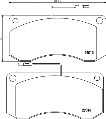 Kit de plaquettes de frein, frein à disque DON CVP006