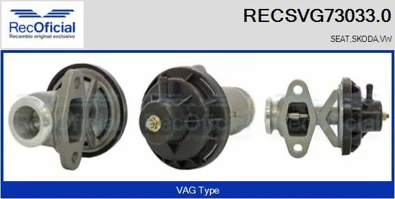 Vanne EGR RECOFICIAL RECSVG73033.0