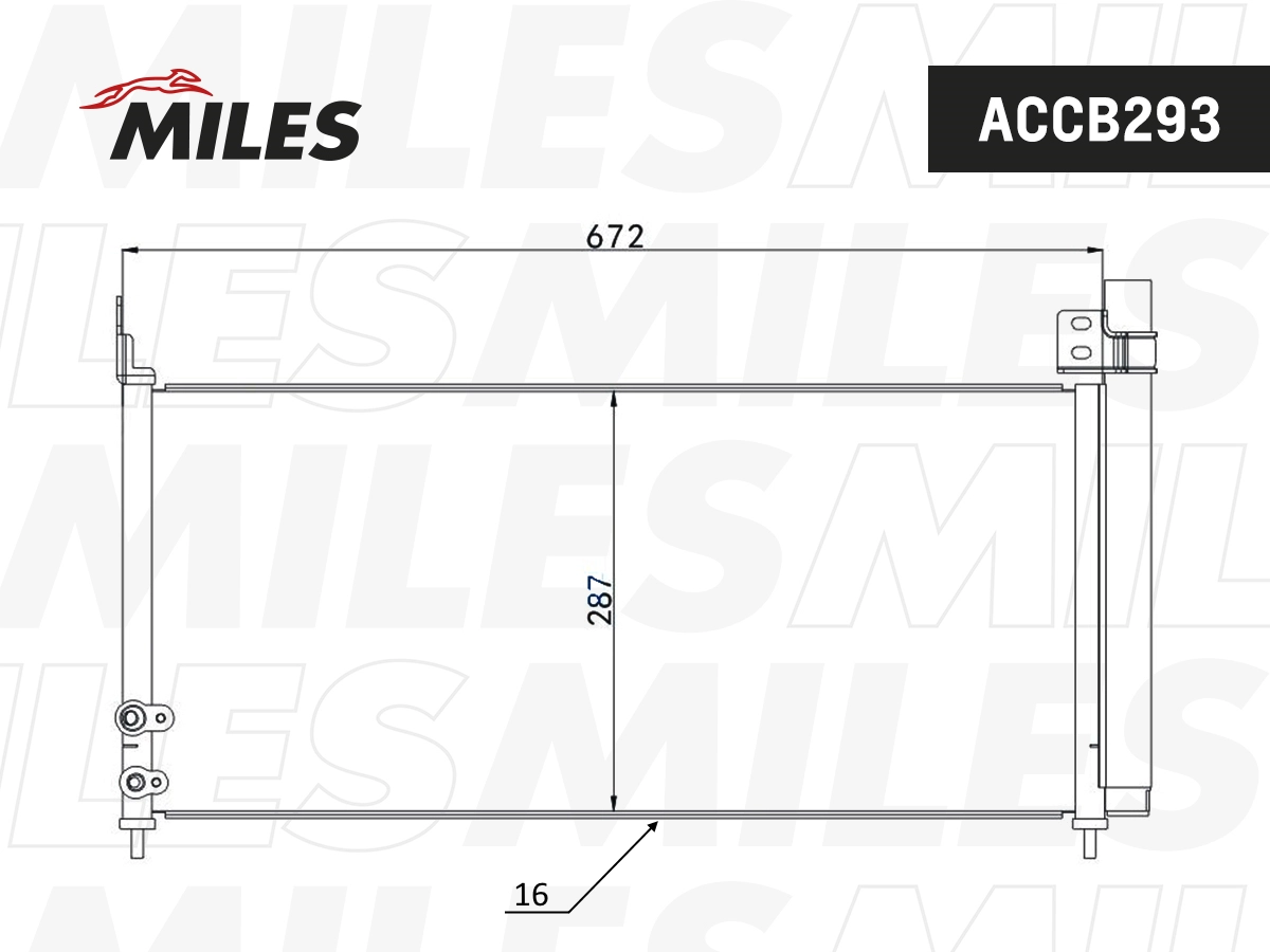 Condenseur, climatisation MILES ACCB293