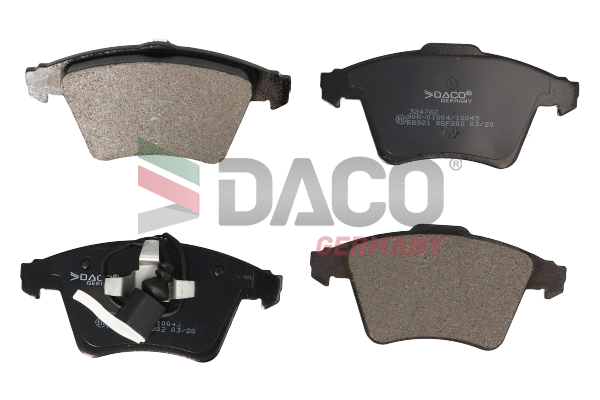 Kit de plaquettes de frein, frein à disque DACO Germany 324762