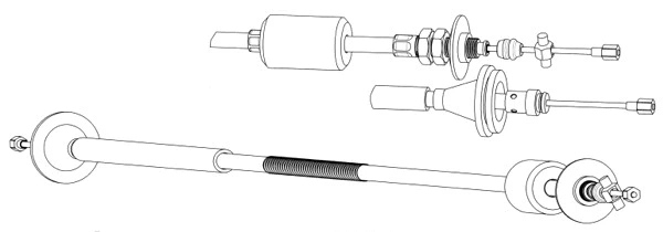 Tirette à câble, commande d'embrayage CEF RT01164
