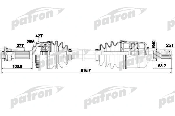 Arbre de transmission PATRON PDS1619