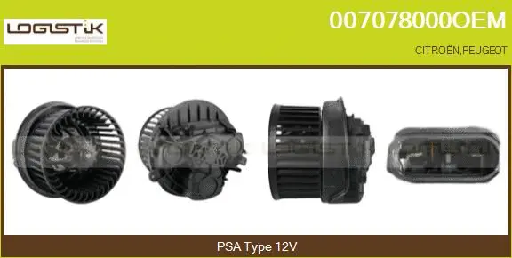 Pulseur d'air habitacle LGK 007078000OEM