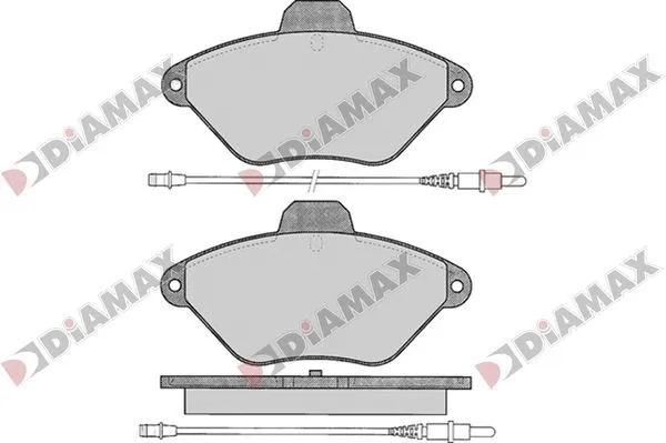 Kit de plaquettes de frein, frein à disque DIAMAX N09803