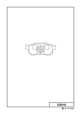 Kit de plaquettes de frein, frein à disque MK Kashiyama D5018