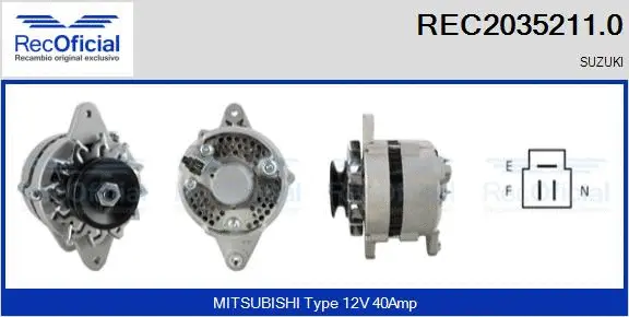 Alternateur RECOFICIAL REC2035211.0