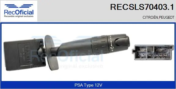Commutateur de colonne de direction RECOFICIAL RECSLS70403.1