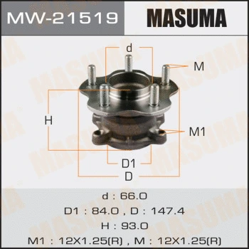 Kit de roulements de roue MASUMA MW-21519