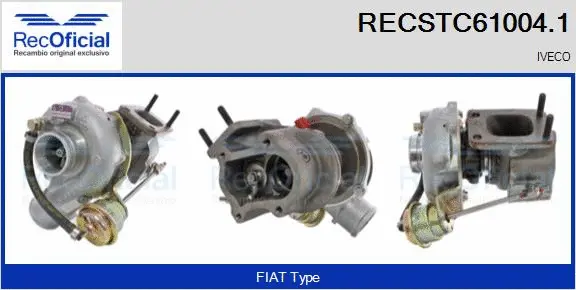 Turbocompresseur, suralimentation RECOFICIAL RECSTC61004.1