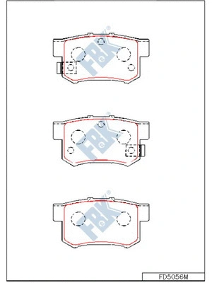 Kit de plaquettes de frein, frein à disque FBK FD5056M