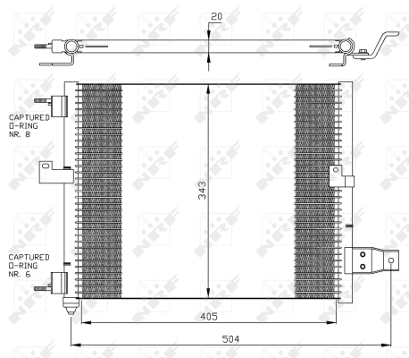 Condenseur, climatisation NRF 35360