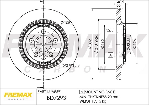 Disque de frein FREMAX BD-7293