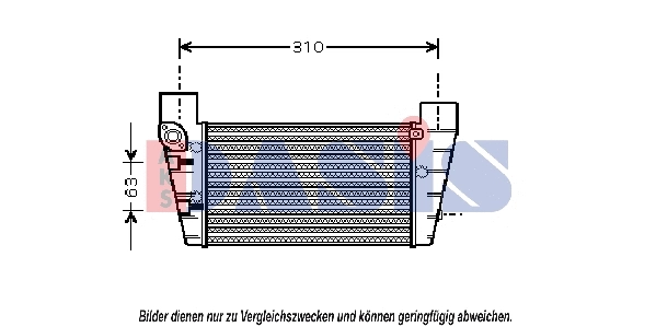 Refroidisseur d'air de suralimentation AKS DASIS 487021N