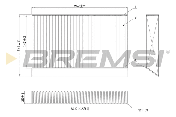 Filtre, air de l'habitacle BREMSI FC0408C
