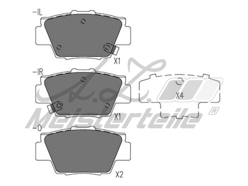 Kit de plaquettes de frein, frein à disque A.Z. Meisterteile AZMT-44-022-2250