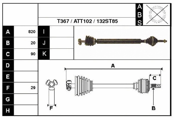 Arbre de transmission Technika 47132