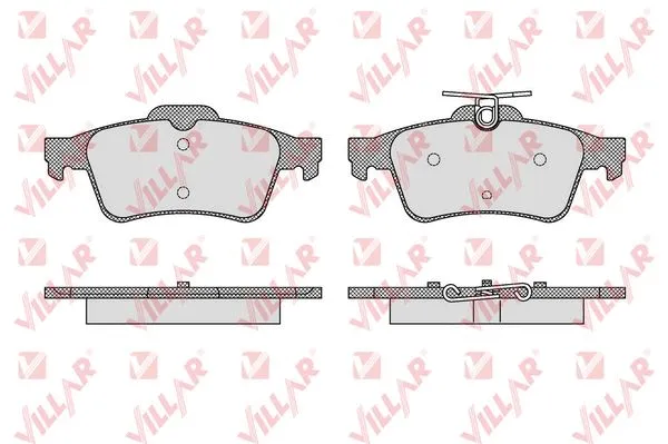 Kit de plaquettes de frein, frein à disque VILLAR 626.1637