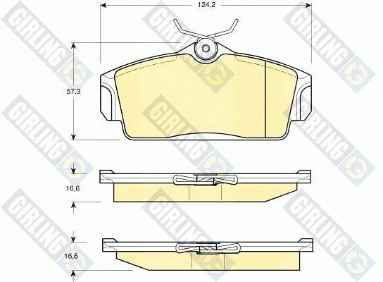 Kit de plaquettes de frein, frein à disque GIRLING 6131681