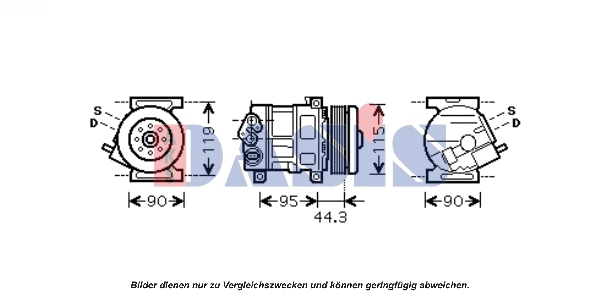 Compresseur, climatisation AKS DASIS 851602N