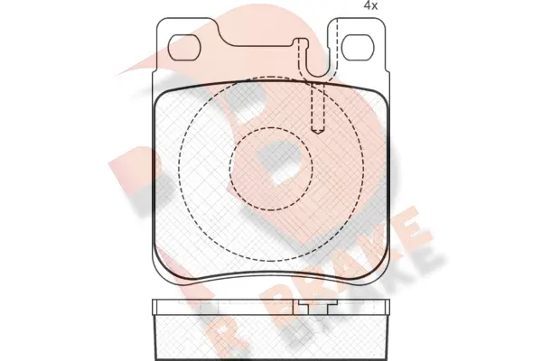 Kit de plaquettes de frein, frein à disque R BRAKE RB0976