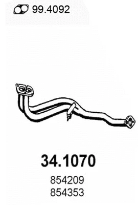 Tuyau d'échappement ASSO 34.1070