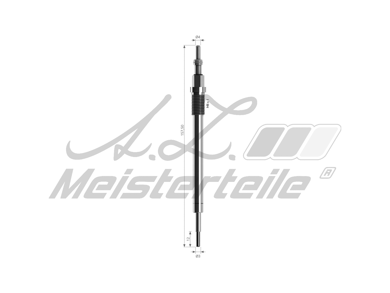 Bougie de préchauffage A.Z. Meisterteile AZMT-49-040-1117
