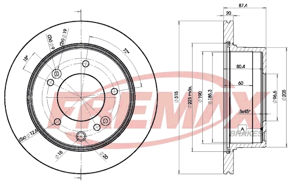 Disque de frein FREMAX BD-8411