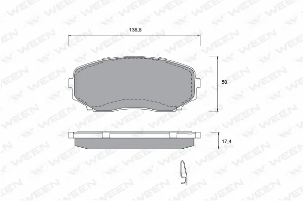 Kit de plaquettes de frein, frein à disque WEEN 151-2573