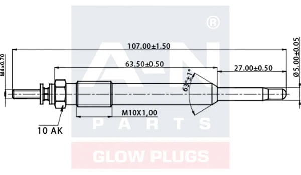 Bougie de préchauffage A-N PARTS A-N107344
