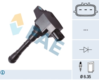 Bobine d'allumage FAE 80450