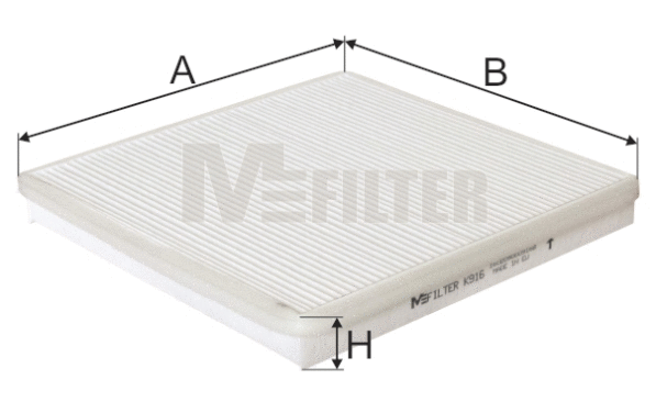 Filtre, air de l'habitacle MFILTER K 916