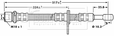 Flexible de frein BORG & BECK BBH7202