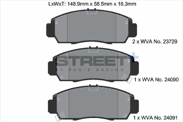 Kit de plaquettes de frein, frein à disque PAGID Racing T8042SP2001