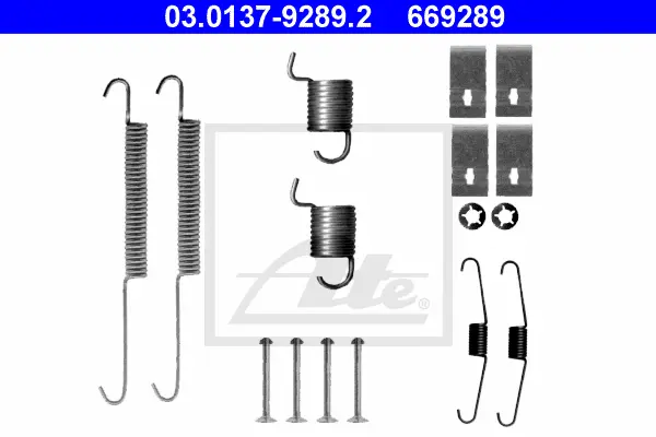 Kit d'accessoires, mâchoire de frein ATE-APAC 03.0137-9289.2