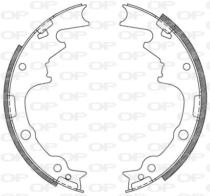 Jeu de mâchoires de frein OPEN PARTS BSA2105.00