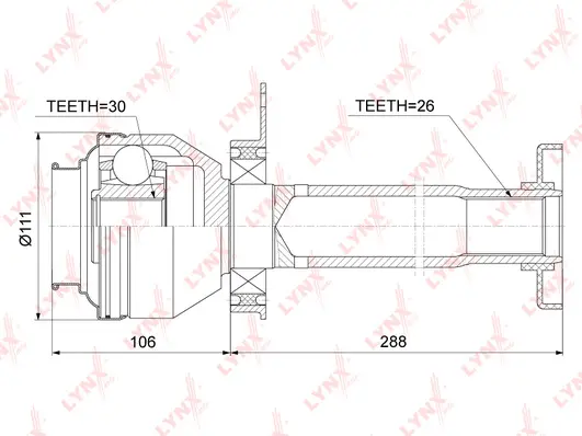 Jeu de joints, arbre de transmission LYNXAUTO CI-3763