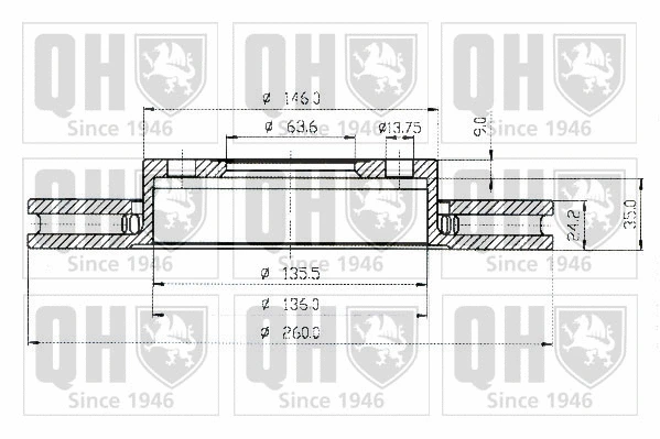 Disque de frein QUINTON HAZELL BDC4351