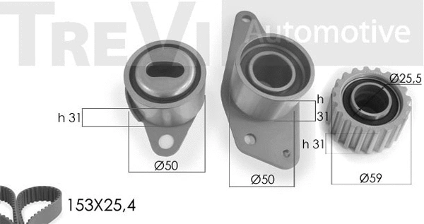 Kit de courroie crantée TREVI AUTOMOTIVE KD1199