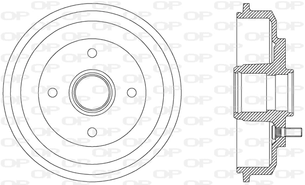 Tambour de frein OPEN PARTS BAD9052.30