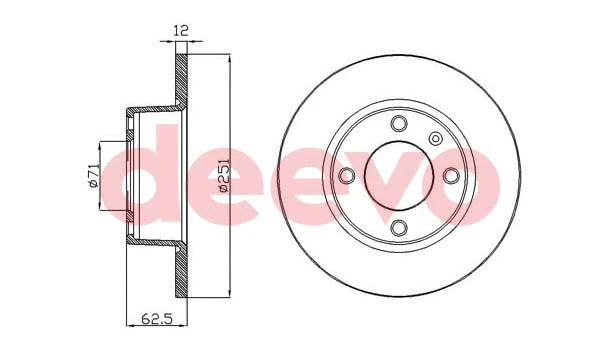 Disque de frein DEEVO BD32900