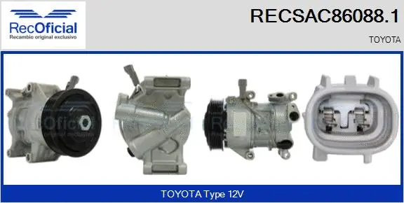 Compresseur, climatisation RECOFICIAL RECSAC86088.1